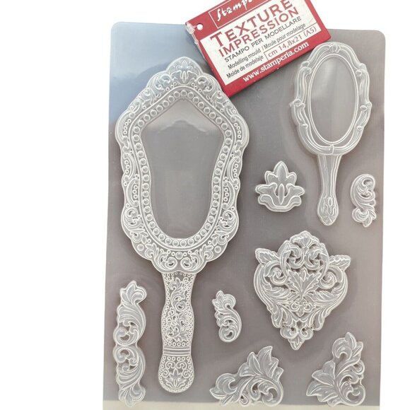 Stamperia Mixed Media Crafting Bundle Mould Metallic Pigment Ink Pad Stencil - Picture 10 of 16